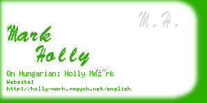 mark holly business card